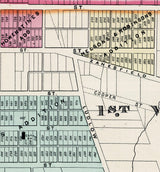 1875 Town Map of Bellefontaine Logan County Ohio