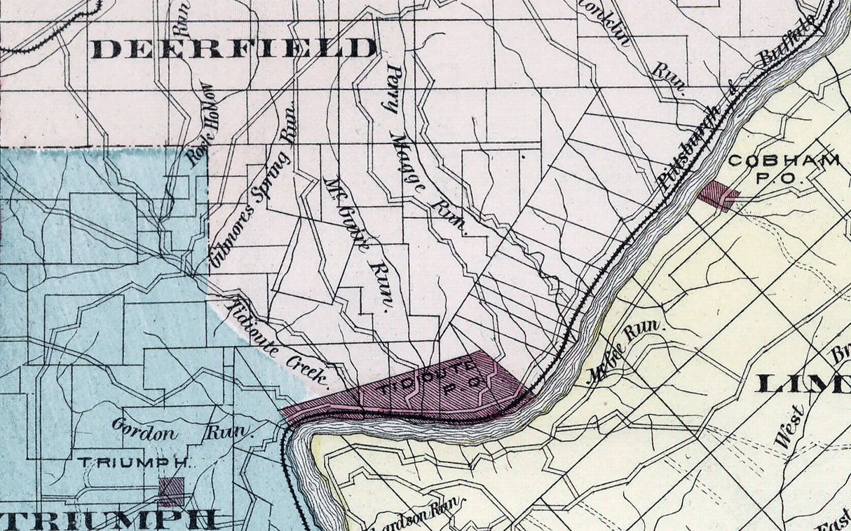 1878 Map of Warren County Pennsylvania