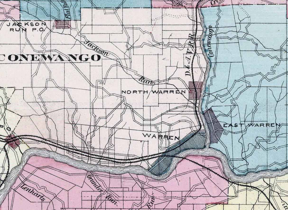 1878 Map of Warren County Pennsylvania