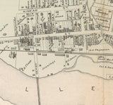 1878 Town Map of Tidioute Warren County Pennsylvania