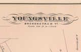 1878 Town Map of Youngsville Warren County Pennsylvania