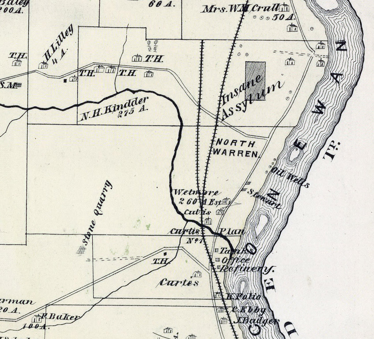 1878 Map of Conewango Township Warren County Pennsylvania