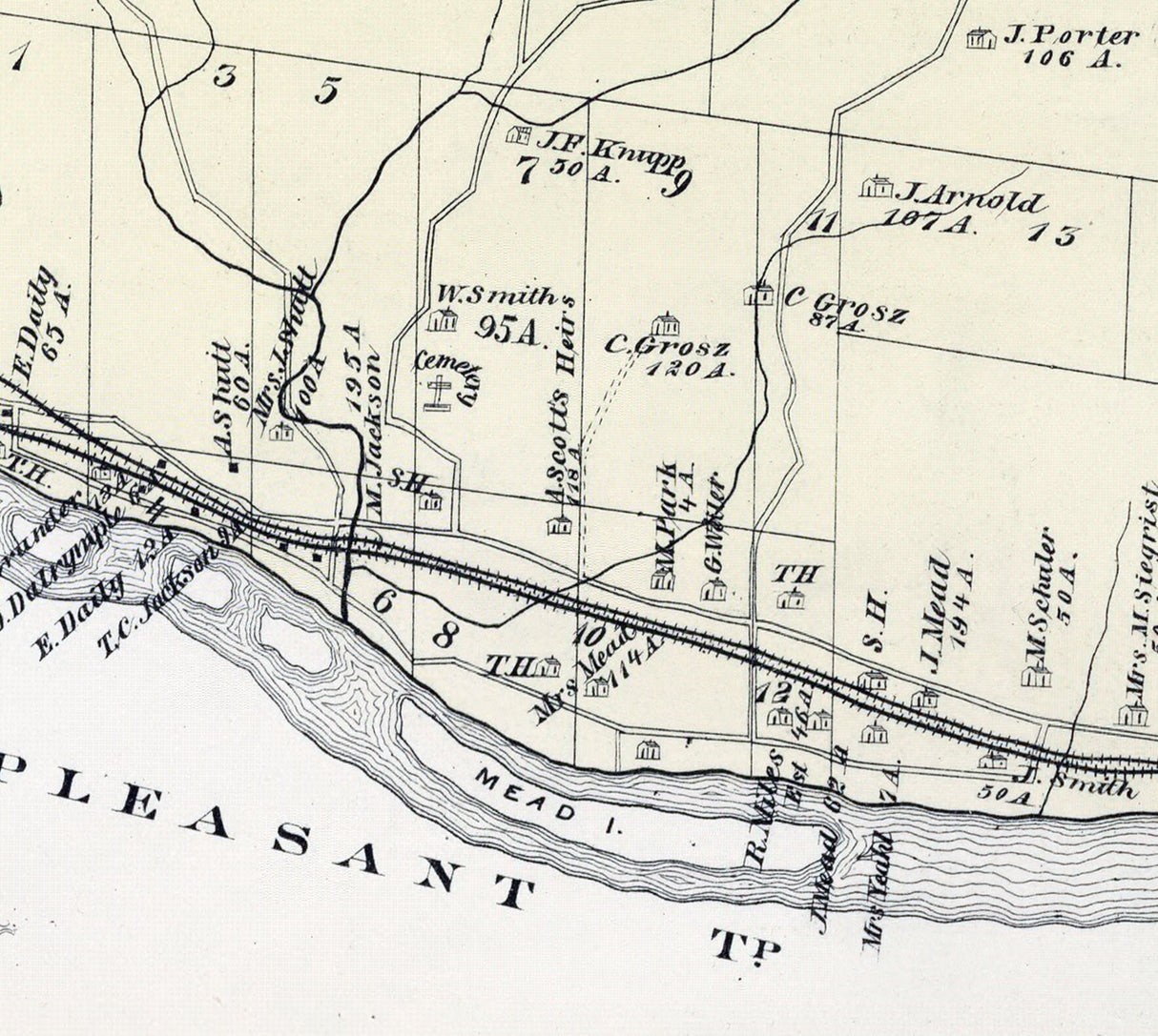 1878 Map of Conewango Township Warren County Pennsylvania