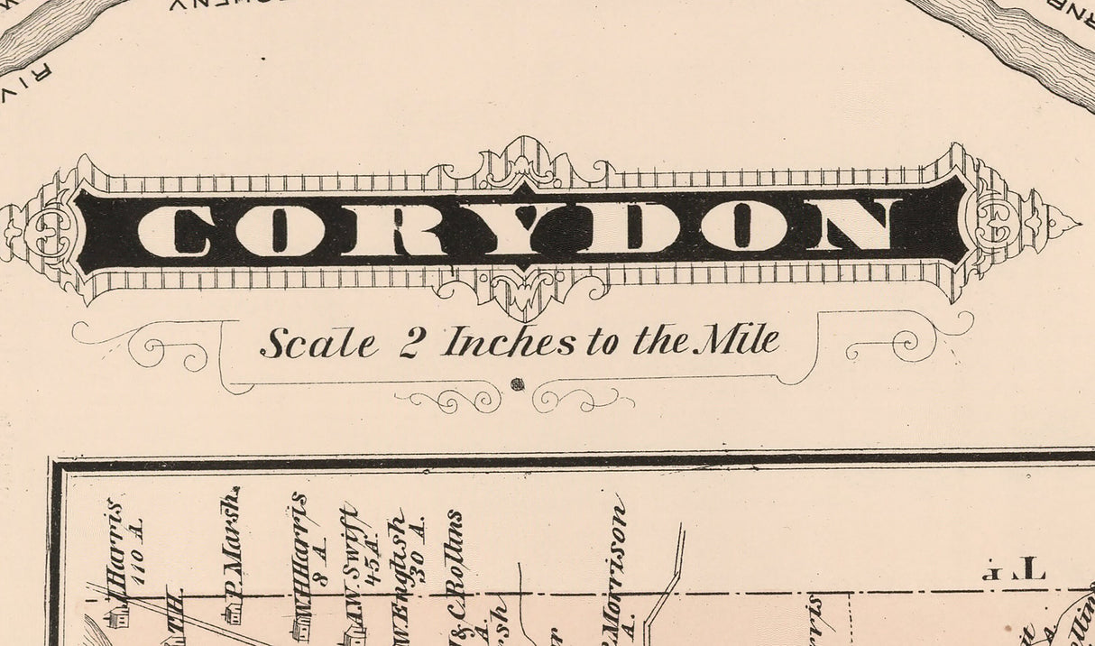 1878 Map of Kinzua and Corydon Township Warren County Pa