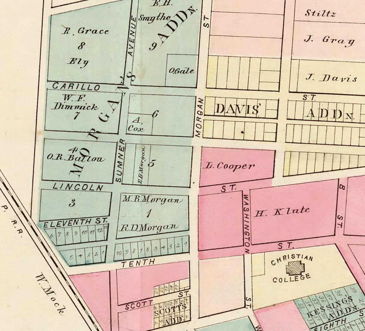 1877 Map of Santa Rosa Sonoma County California