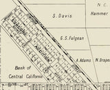 1891 Map of Kingsburg Fresno County California