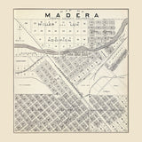 1891 Map of Madera Fresno County California