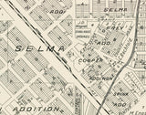 1891 Map of Selma Fresno County California