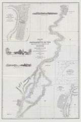 1850 Nautical Chart of the Sacramento River California