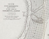 1850 Nautical Chart of the Sacramento River California