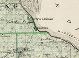 1875 Map of Allamakee County Iowa