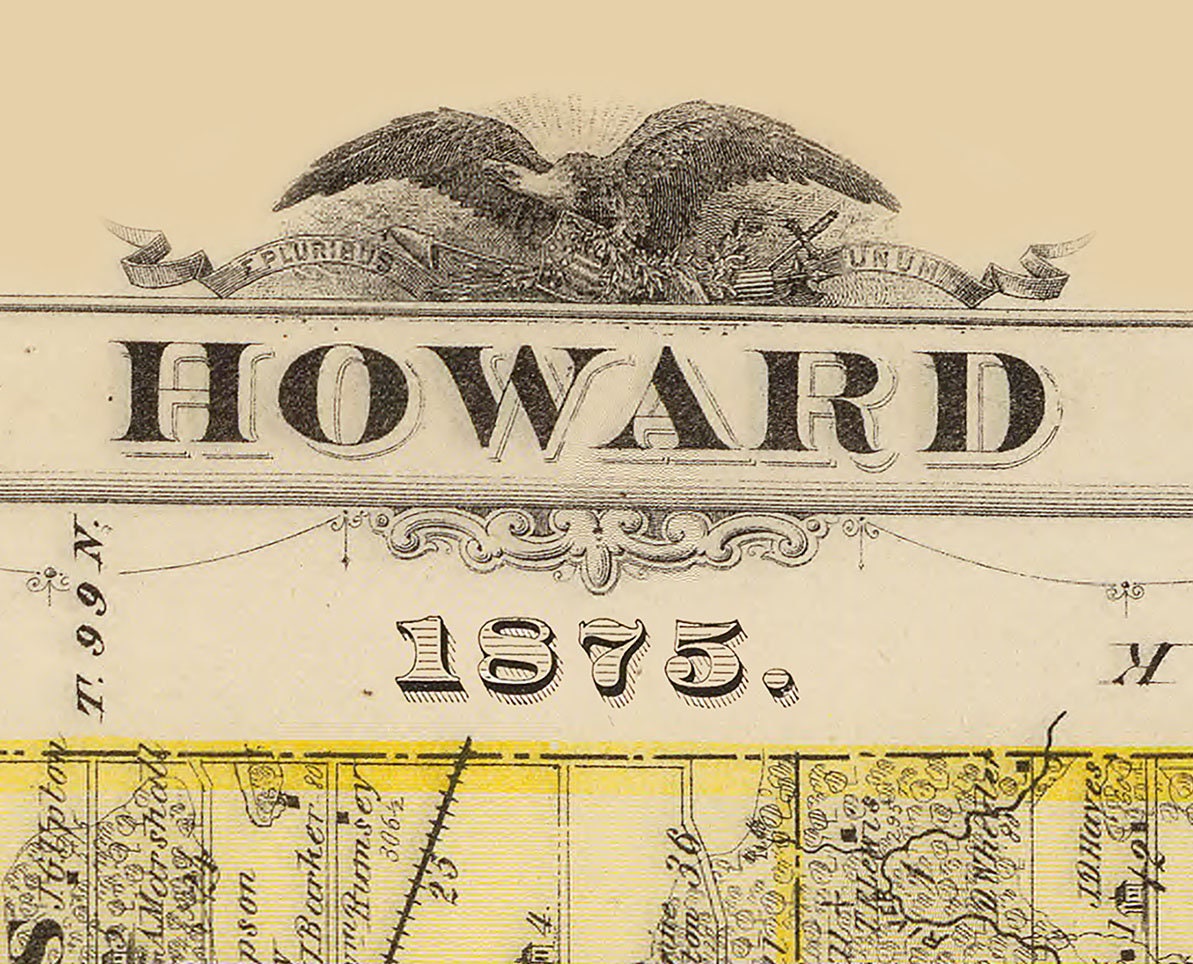 1875 Map of Howard County Iowa