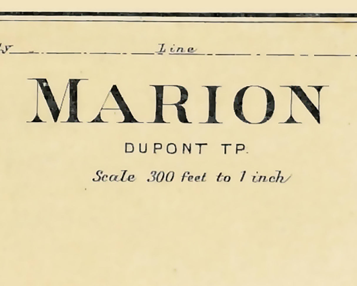 1889 Town Map of Marion Waupaca County Wisconsin