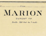 1889 Town Map of Marion Waupaca County Wisconsin
