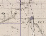 1875 Map of Worth County Iowa