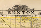 1875 Map of Benton County Iowa