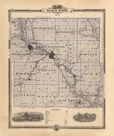 1875 Map of Black Hawk County Iowa