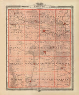 1875 Map of Fayette County Iowa