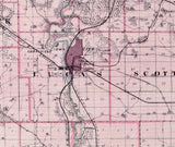 1875 Map of Johnson County Iowa