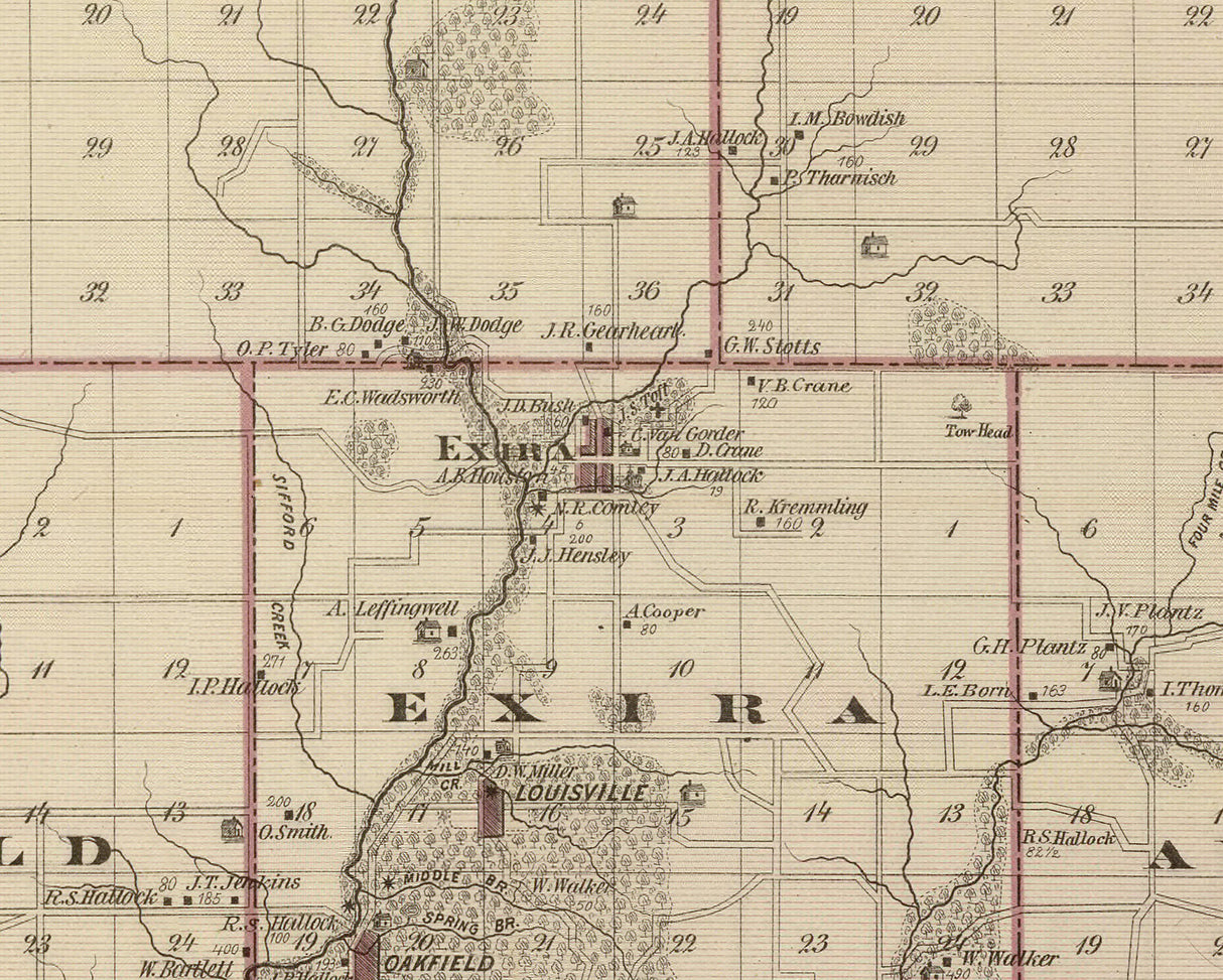 1875 Map of Audubon County Iowa