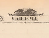 1875 Map of Carroll County Iowa