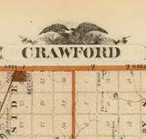 1875 Map of Crawford County Iowa