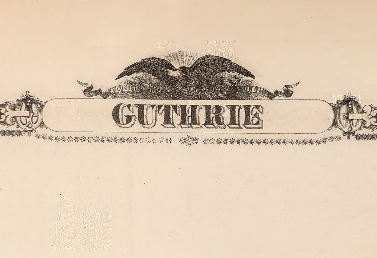 1875 Map of Guthrie County Iowa