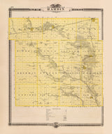 1875 Map of Hardin County Iowa