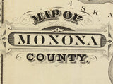 1875 Map of Monona County Iowa