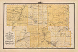 1875 Map of Pocahontas Cherokee Ida Buena Vista Calhoun and Sac County Iowa