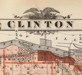 1875 Map of Clinton County Iowa