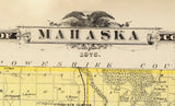 1875 Map of Mahaska County Iowa