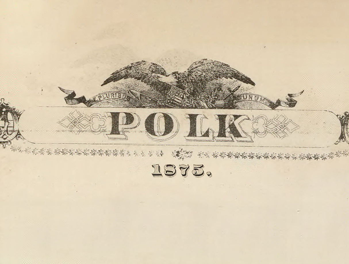 1875 Map of Polk County Iowa