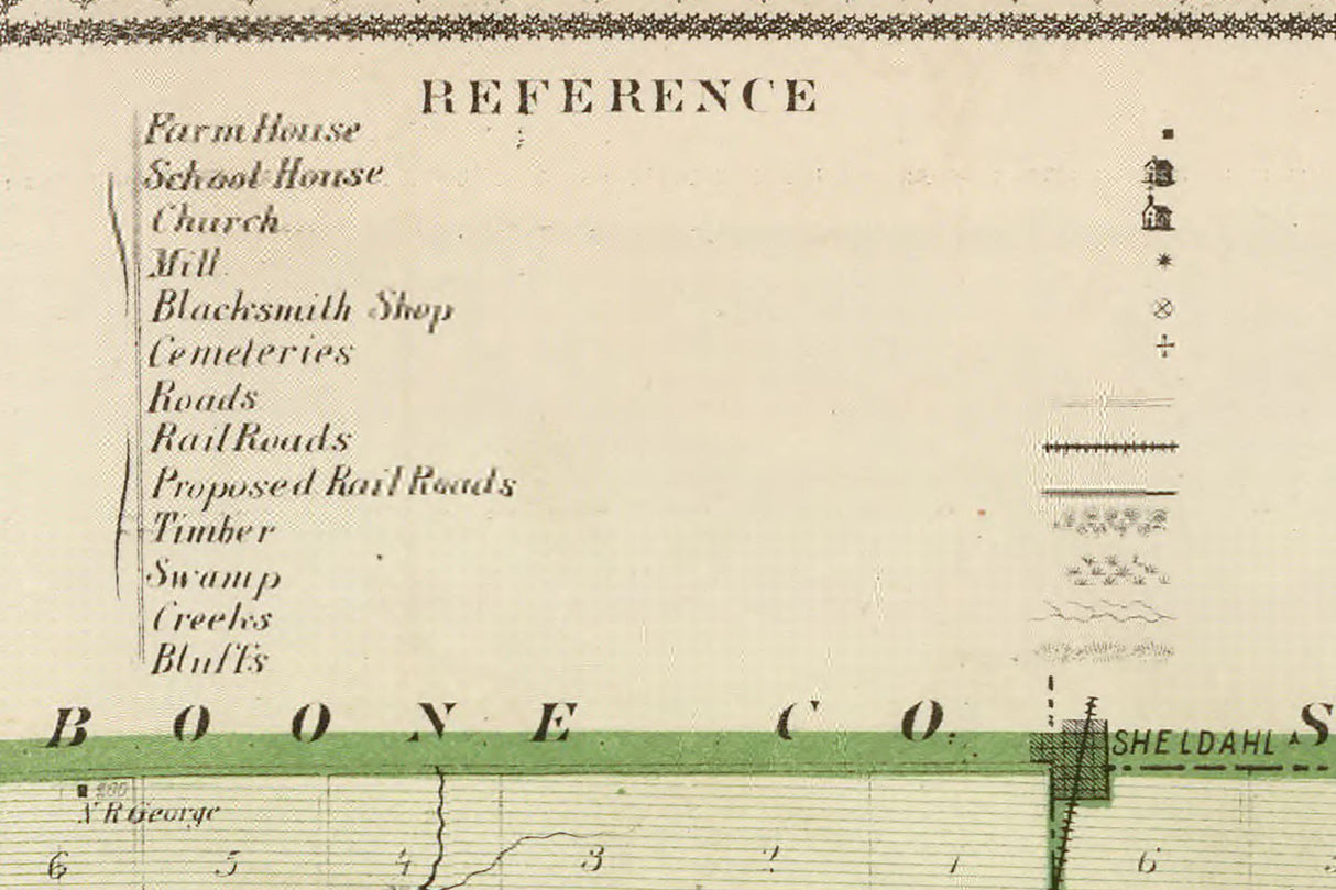 1875 Map of Polk County Iowa