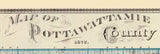 1875 Map of Pottawattamie County Iowa