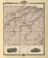 1875 Map of Warren County Iowa