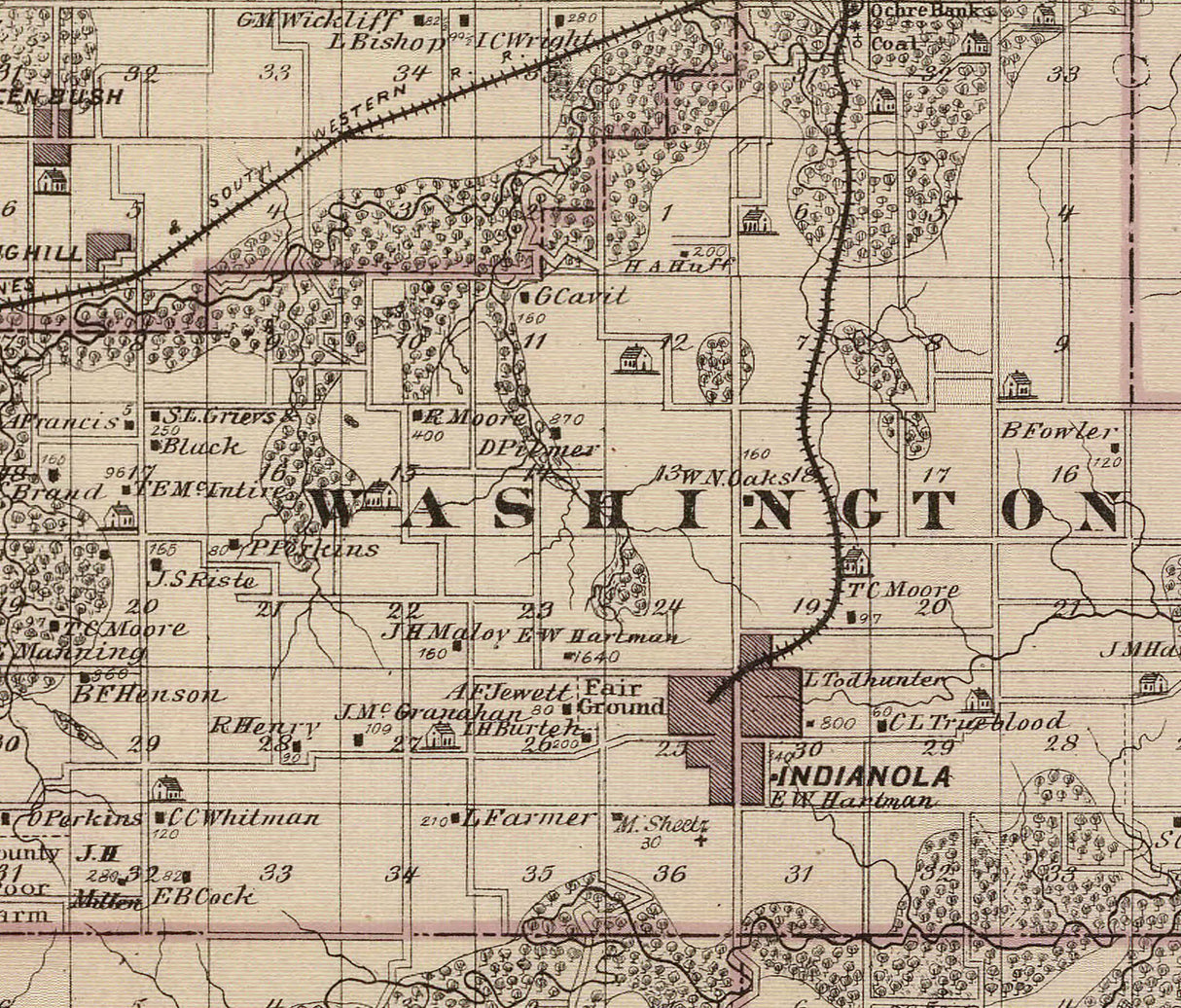 1875 Map of Warren County Iowa