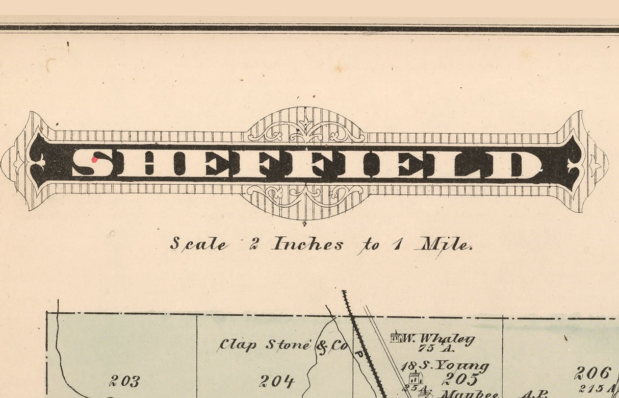 1878 Map of Sheffield Township Warren County Pennsylvania