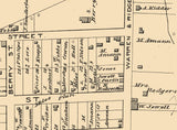 1878 Town Map of North Warren Warren County Pennsylvania