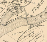 1878 Town Map of Russellsburg Warren County Pennsylvania