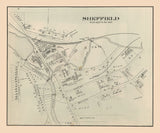 1878 Town Map of Sheffield Warren County Pennsylvania