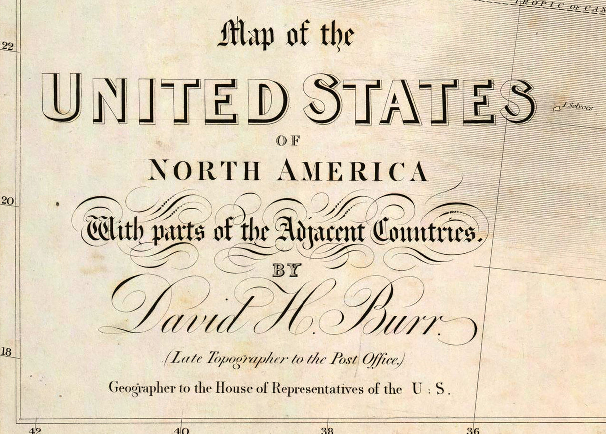 1839 Map of The United States