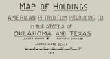 1919 Map of Oklahoma and Texas Petroleum Leases