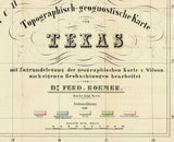 1849 Map of Texas Geography