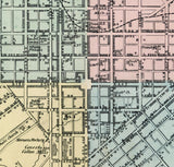 1864 Map of Lancaster Lancaster County Pennsylvania