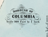 1864 Town Map of Washington Lancaster County Pennsylvania Columbia