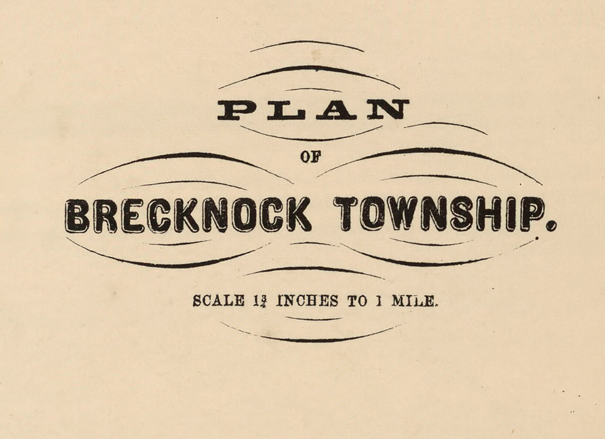 1864 Map of Brecknock Township Lancaster County Pennsylvania