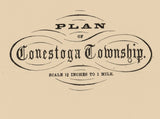 1864 Map of Conestoga Township Lancaster County Pennsylvania