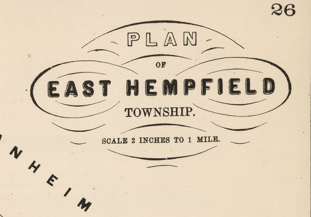 1864 Map of East Hempfield Township Lancaster County Pennsylvania