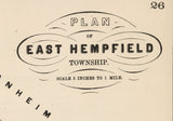 1864 Map of East Hempfield Township Lancaster County Pennsylvania